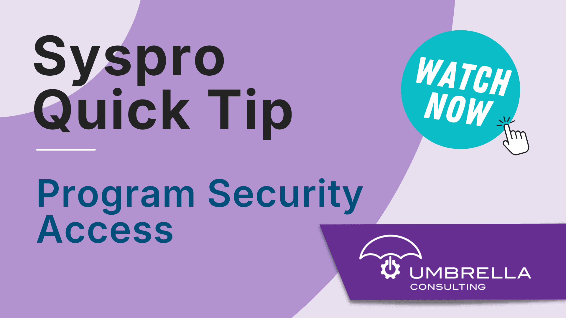 Syspro Quick Tip: How to Resolve Program Security Access Issues